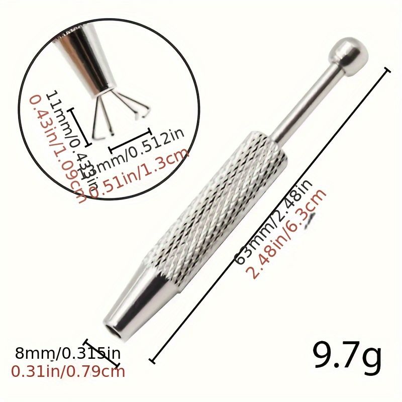 2PC Precision 4-Prong Jewelry Tweezers - Gem & Diamond Holder, Ideal for Beads & Small Parts, Ergonomic Metal/Aluminum Craft Tool, Jewelry Making Tools