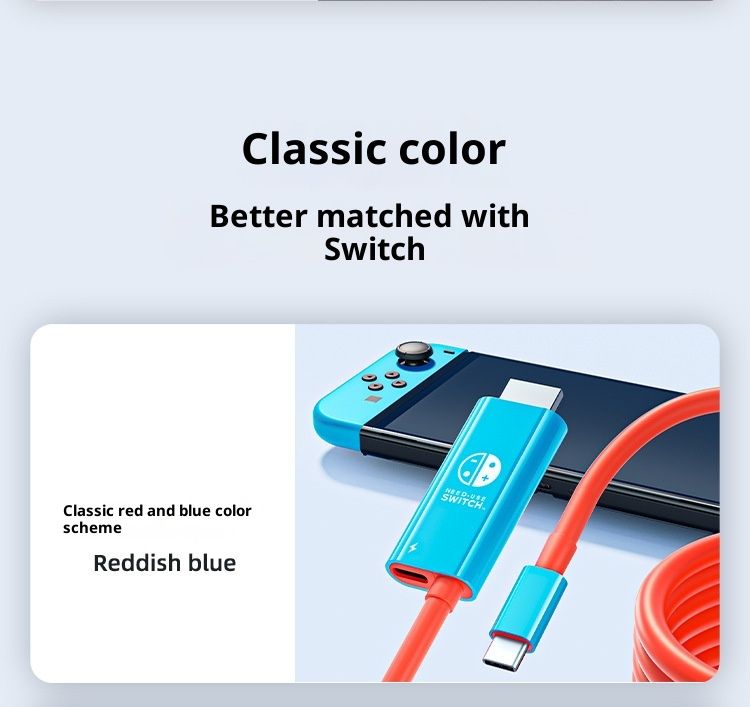 Type-C to HDMI Cable 4K 60Hz, for Nintendo NS2/Switch/Phone/Laptop, 2-in-1 USB-C to HDMI Adapter Cable for TV Monitor Projector