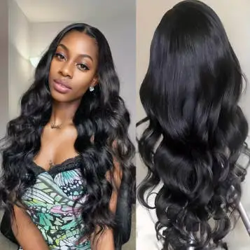 Women  Hair ladies wigs hair girl  Fashion Women Long Weave Black Body Wave Wigs For Ladies Fast delivery within 1-5 days