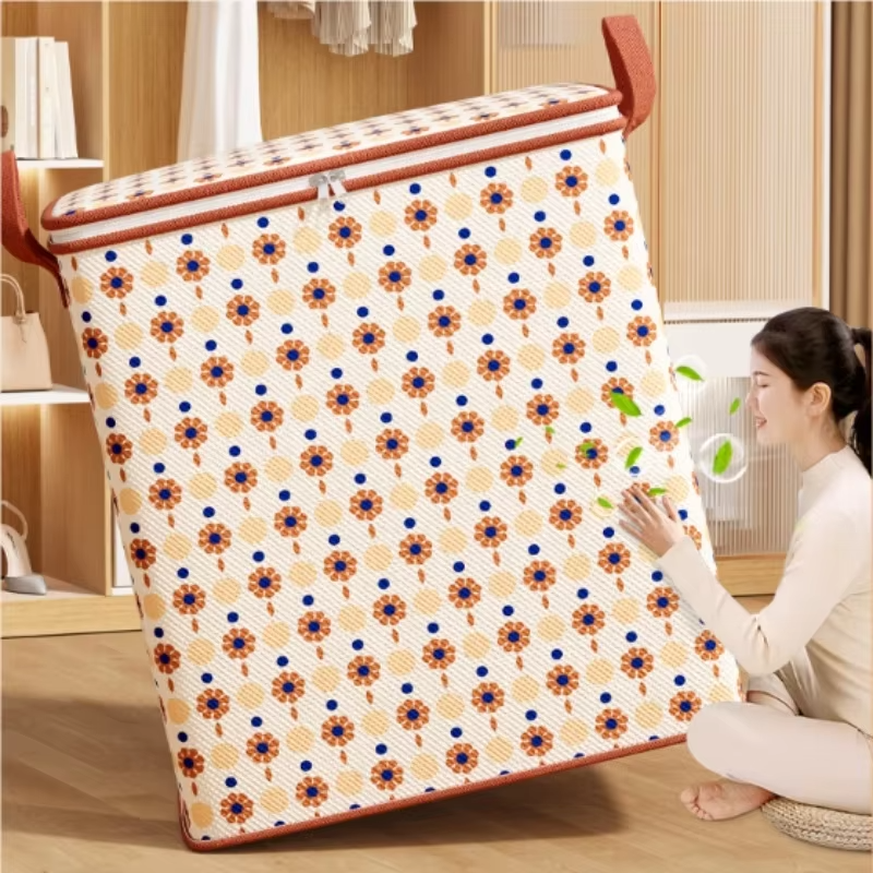 2pcs 2colors 110L Foldable Storage Bags Clothes Storage Bags Home Storage Box Quilt Storage Bags Fast delivery within 1-5 days