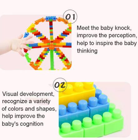 100pc Blocks Toy Children DIY  Construction Set Games Montessori Educational Toys For Kids Gifts Stacking Blocks boy girl baby toys Fast delivery within 1-5 days