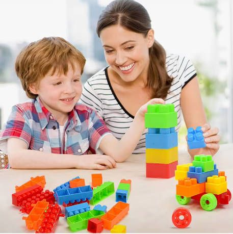 100pc Blocks Toy Children DIY  Construction Set Games Montessori Educational Toys For Kids Gifts Stacking Blocks boy girl baby toys Fast delivery within 1-5 days