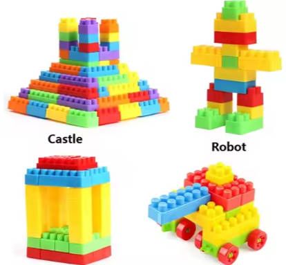 100pc Blocks Toy Children DIY  Construction Set Games Montessori Educational Toys For Kids Gifts Stacking Blocks boy girl baby toys Fast delivery within 1-5 days