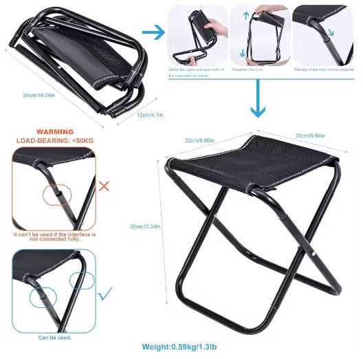 Folding Fishing Chairs Portable Camping Stools Travel Hiking Lightweight Foldable Chair Outdoor Collapsible Picnic Camping Bench Fast delivery within 1-5 days