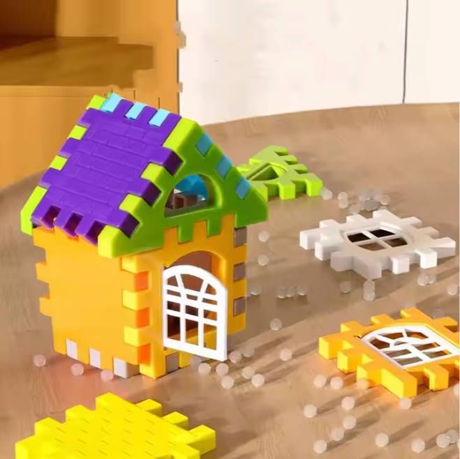 70pc Educational enlightenment toys  buildg children's assembling random color building set blocks educational toys children's gifts kids Stacking Block KHouse Building Fast delivery within 1-5 days