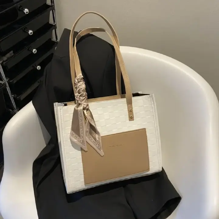 Local fast delivery Ladies Shoulder Casual Portable  Leather PU Tote Bag girl Handbags for Ladies Tote Bags Crossbody Bags for Women Fashion Female Handle Shoulder Shoulder Bag