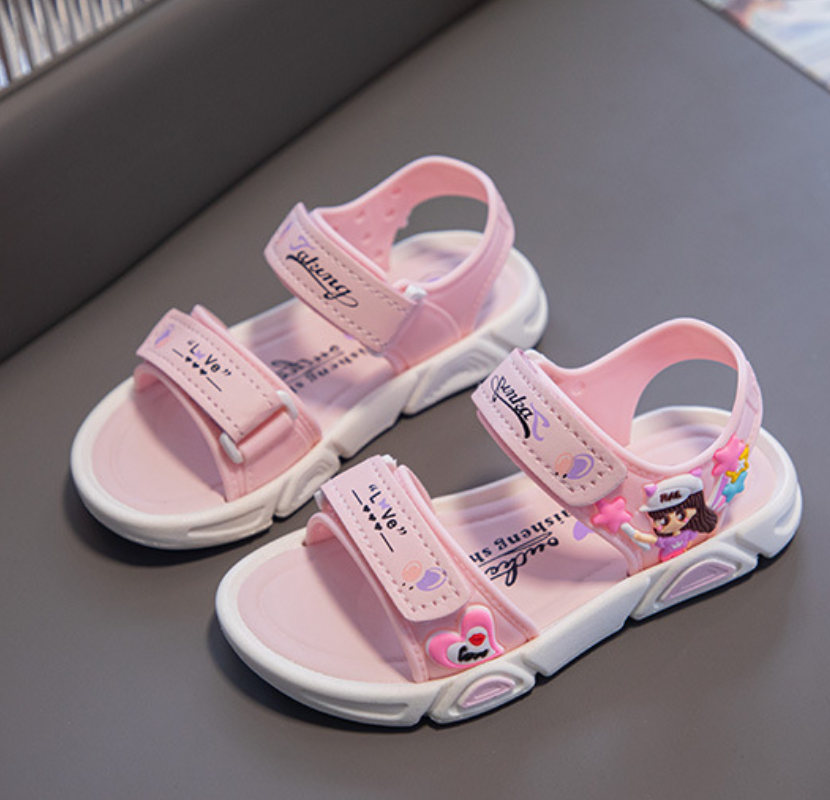 Fashion Girls sandals princess shoes girls shoes non-slip soft bottom girls sandals Baby Shoes Kids sandals Local fast delivery