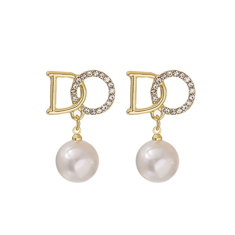New Silver Pin Earrings Popular High-grade Earrings DO Pearl Earrings 
Simple Temperament Premium Earring Beautiful Women's Earrings