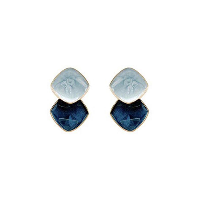 New Silver Pin Earrings Popular High-grade Earrings Geometric Square Earrings Simple Temperament Premium Earring Beautiful Women's Earrings