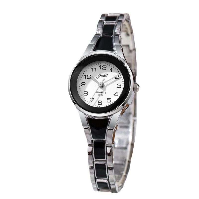 Popular Gold Colored Digital Dial Women's Watch Hot Selling Girl's Temperament Quartz Beautiful Watch Advanced ceramic Strap Minimalist Women's Watch