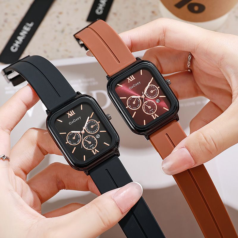 New Fashion Versatile Women's Leather Watch Girl's Rectangular Personalized Wristwatch Popular Quartz Watch With A Niche Temperament And High-end Aesthetics