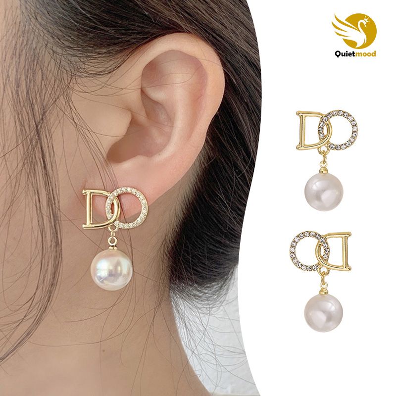 New Silver Pin Earrings Popular High-grade Earrings DO Pearl Earrings 
Simple Temperament Premium Earring Beautiful Women's Earrings