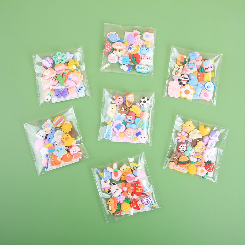 20 PCS/Set Mixed Random Style Cartoon Resin Accessories 3D Water Glass Stickers Home Decor Stickers Paste Wherever You Want