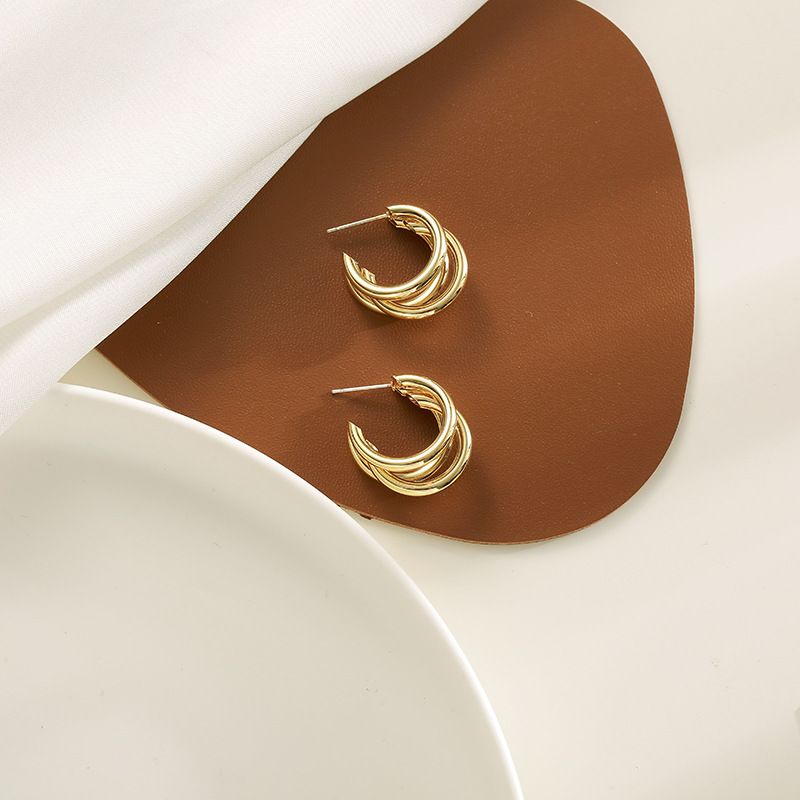 Silver Needle High-End Simple Temperament Niche Personality Earrings Women's Earrings Unique Temperament Earrings