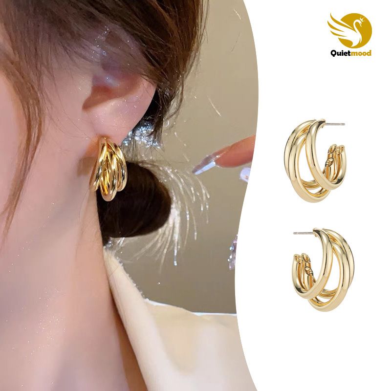 Silver Needle High-End Simple Temperament Niche Personality Earrings Women's Earrings Unique Temperament Earrings