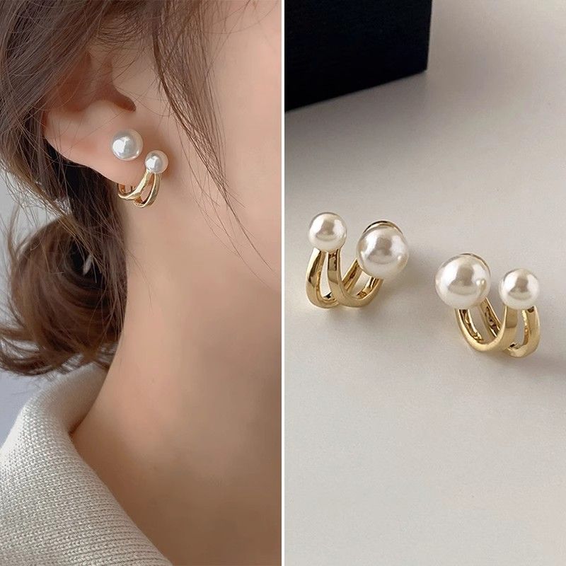 Pearl Earrings For Women New Trendy French Retro Light Luxury Earrings Niche High-End Design Temperament Earrings