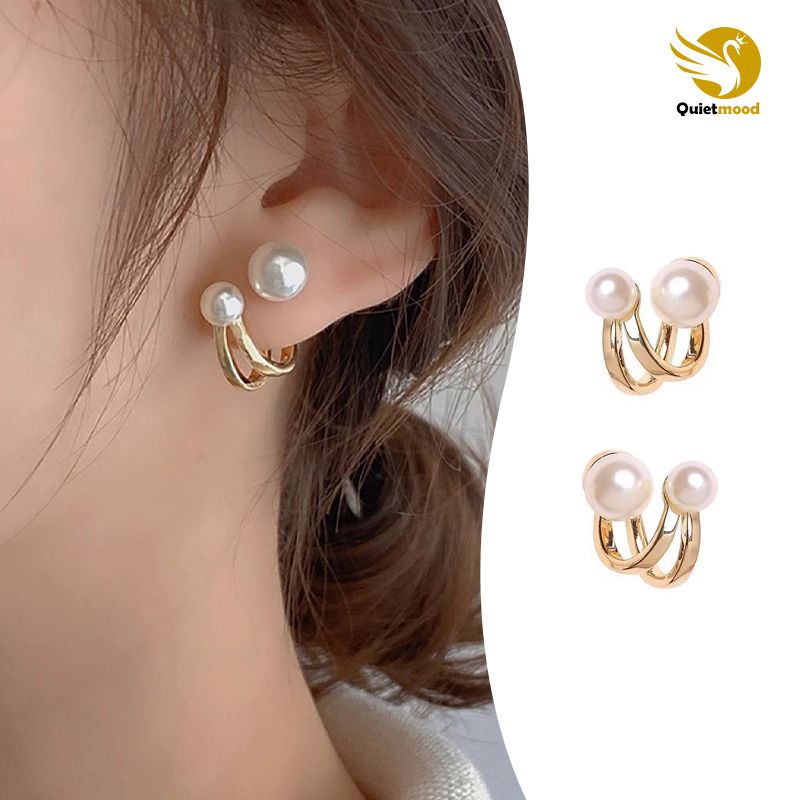 Pearl Earrings For Women New Trendy French Retro Light Luxury Earrings Niche High-End Design Temperament Earrings