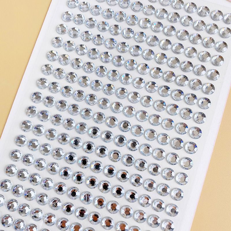 6mm Diamond Sticker Crystal Sticker Children's Acrylic Diy Car Mobile Phone Photo Album Decoration Rhinestone Sticker Mobile Phone Case Random Sticker