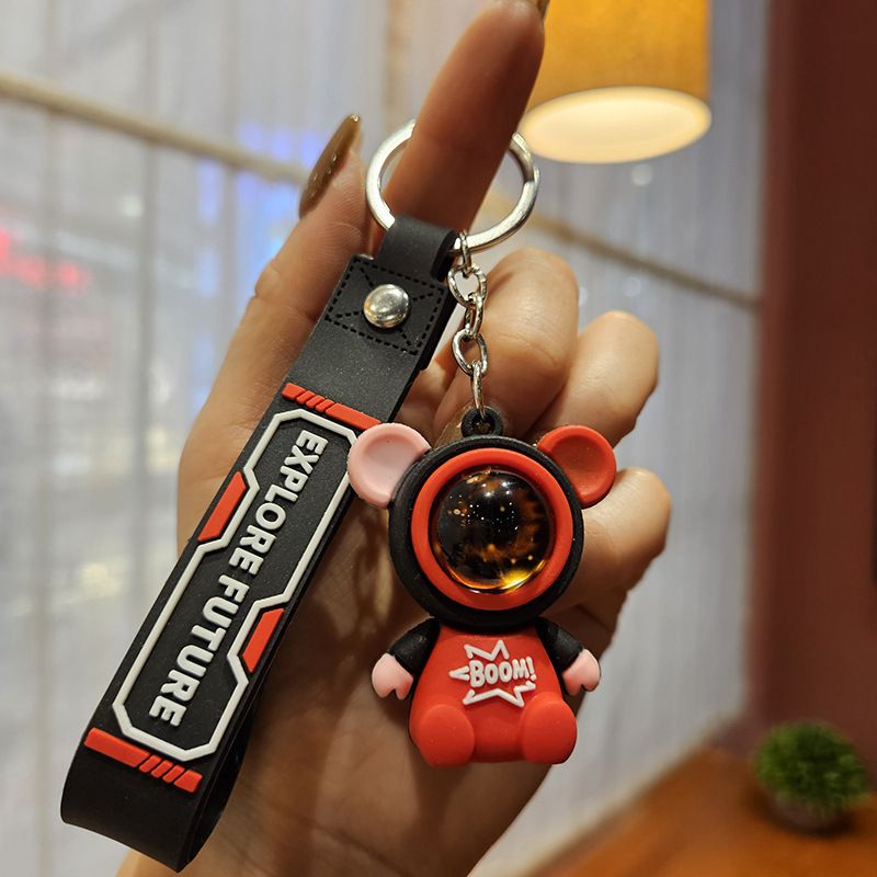 Traveling Space Bear Key Buckle Car Block Table Of Pendant Four Section Chain Dolls Little Gift Bags Bag Chain