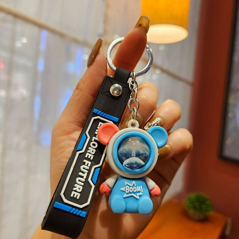 Traveling Space Bear Key Buckle Car Block Table Of Pendant Four Section Chain Dolls Little Gift Bags Bag Chain