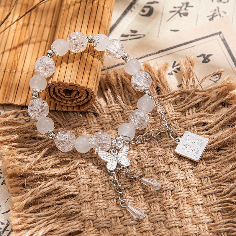 No Taboos Diy Chinese Style Flower And Butterfly Beaded Bracelets For Women With Good Looks And Ins Style Bracelets For Besties And Gifts
