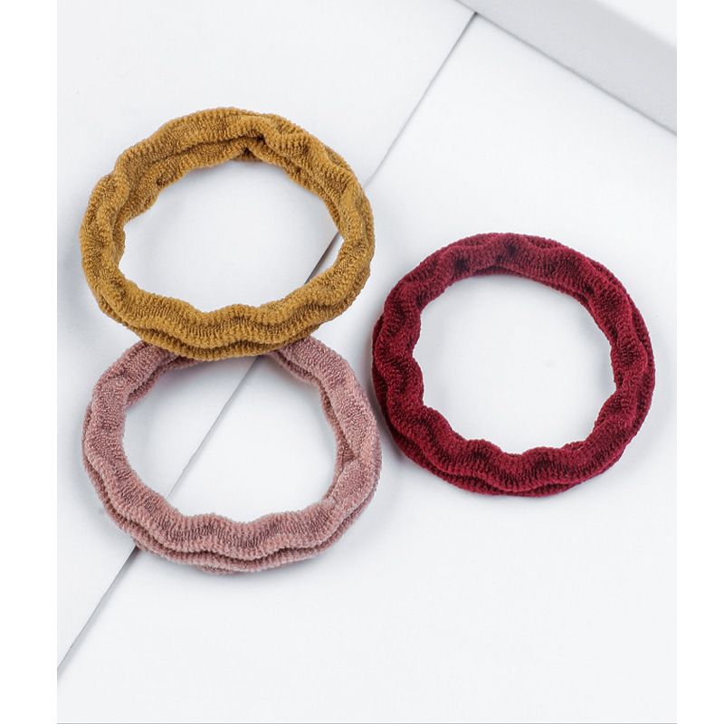 20 PCS/Set Hot Selling Thick And High Elastic Basic Hair Ring Simple Hair Tie Towel Ring Head Rope For Women Without Seams And No Damage To Hair Rope