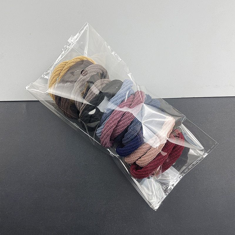 20 PCS/Set Hot Selling Thick And High Elastic Basic Hair Ring Simple Hair Tie Towel Ring Head Rope For Women Without Seams And No Damage To Hair Rope