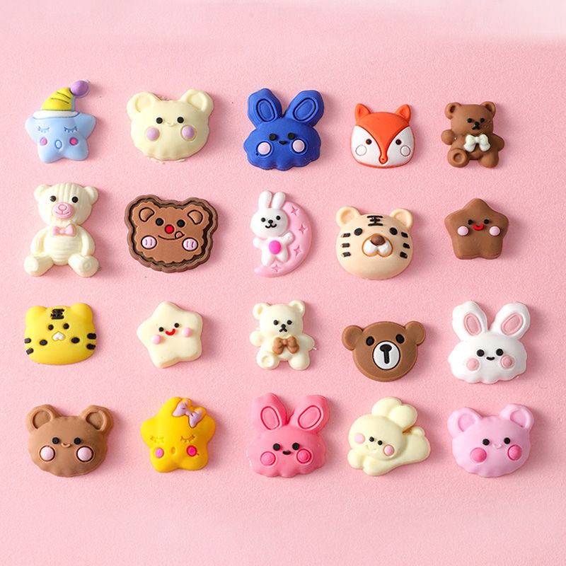 20 PCS/Set Tiny Random Style 3D Soft Glue Patch In The Hot Sale Mobile Phone Case Decorative Three-Dimensional Cartoon Soft Glue Patch Cute Shape Casually Paste With Tape Back Glue