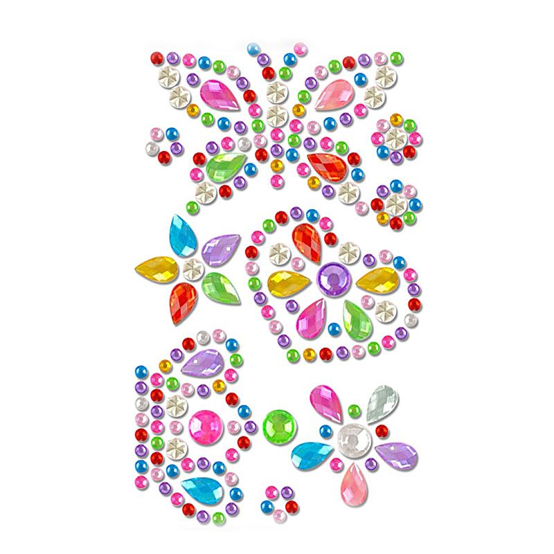 8 PCS/Set New Exquisite Beautiful DIY Acrylic Adhesive Creative Decoration Personalized Crystal Diamond Sticker Mobile Phone Cup Computer Decoration