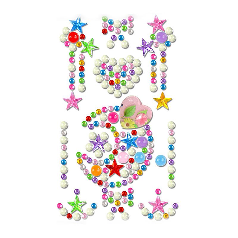 8 PCS/Set New Exquisite Beautiful DIY Acrylic Adhesive Creative Decoration Personalized Crystal Diamond Sticker Mobile Phone Cup Computer Decoration
