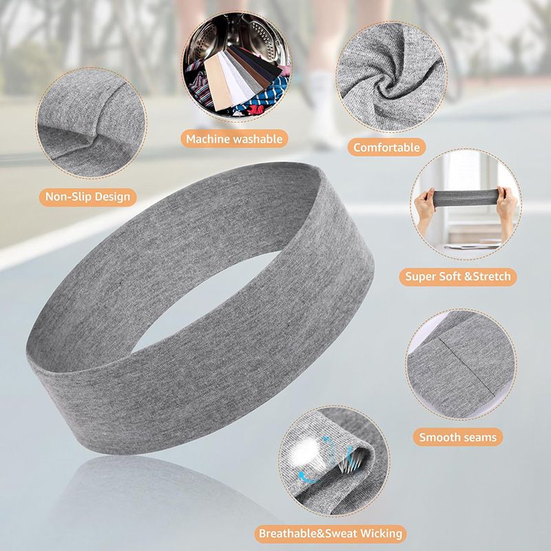 Simple Solid Color Elastic Sports Headband With Fitness For Men And Women Sweat Absorbing Headband Tied Headband Non Slip Headband Headband