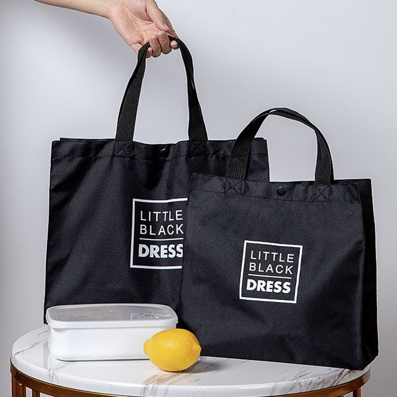 Shopping Bag Supermarket Fashion Environmental Protection Large Capacity Travel Portable Foldable Stackable Thick Large Capacity Bag Oxford Cloth Handbag