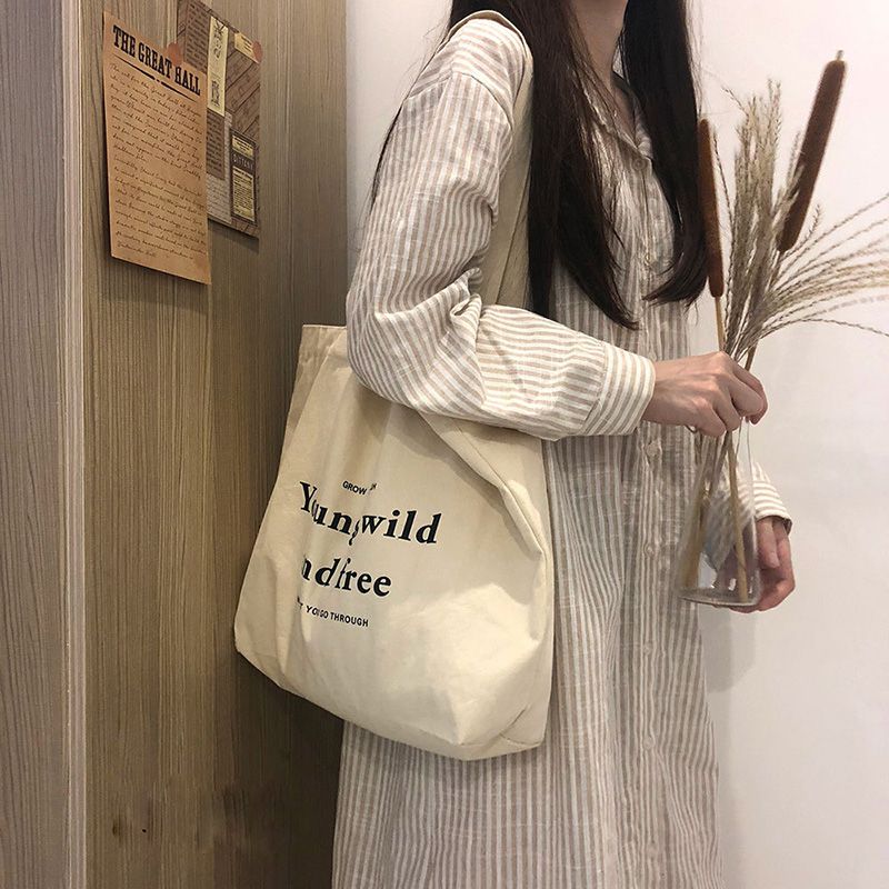 New Style Ins Messenger Bag With Monogram Canvas Bag Simple And Practical Cloth Bag Affordable Canvas Bag For Women Messenger Fashion Handbag