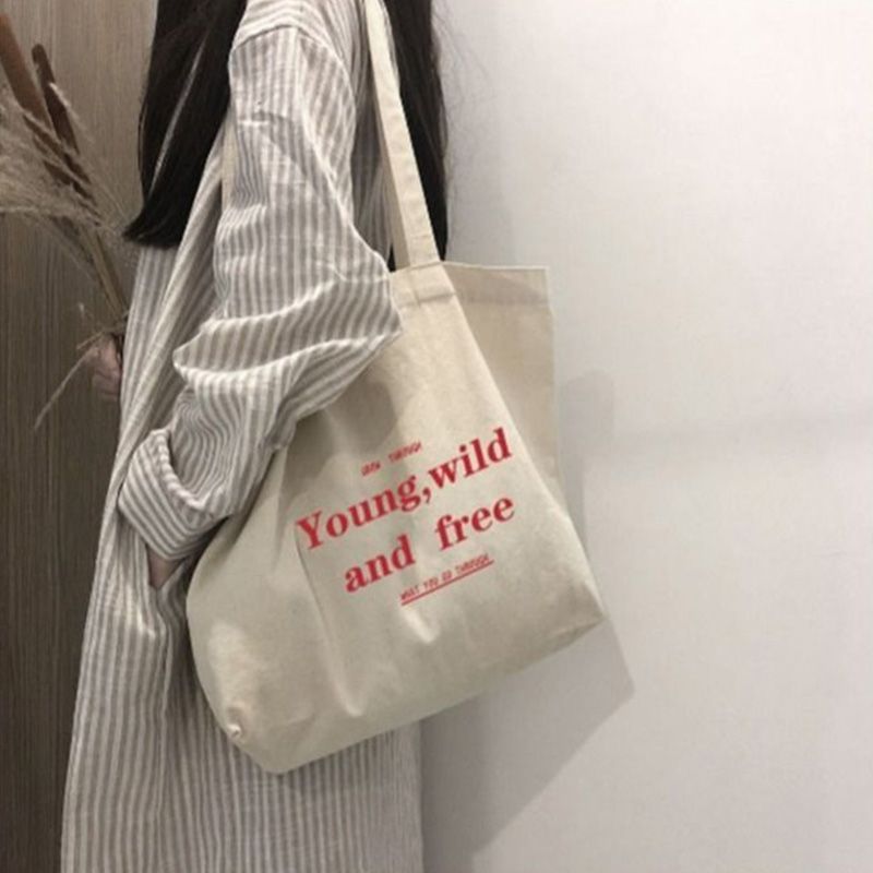 New Style Ins Messenger Bag With Monogram Canvas Bag Simple And Practical Cloth Bag Affordable Canvas Bag For Women Messenger Fashion Handbag