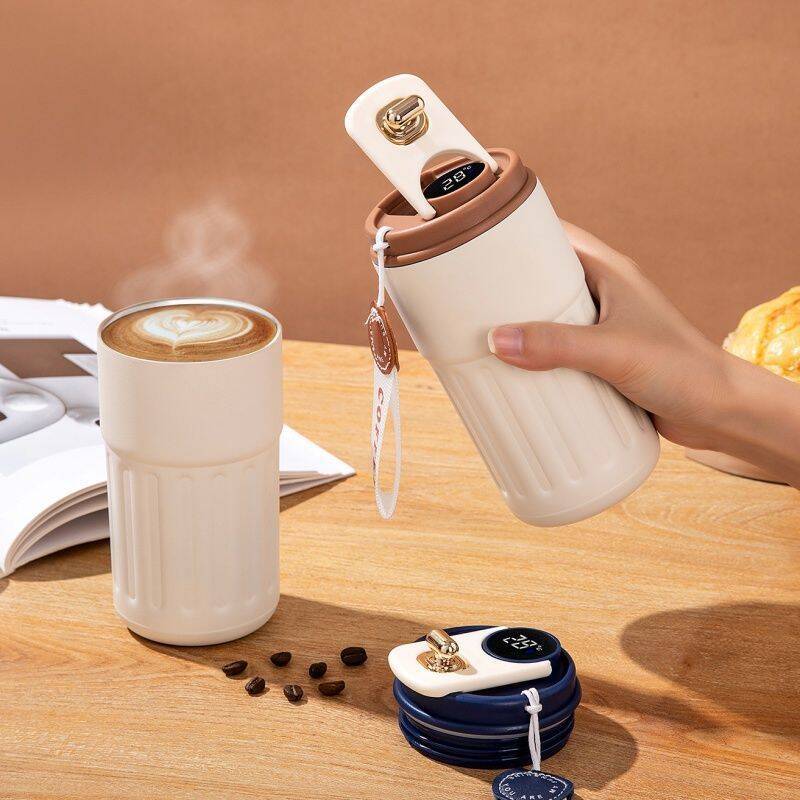 New Hot-Selling 316 Stainless Steel Vacuum Cup Quality Coffee Cup Intelligent Temperature Measurement High-Value Appearance Suitable For Both Men And Women Water Cup Gift For Anybody