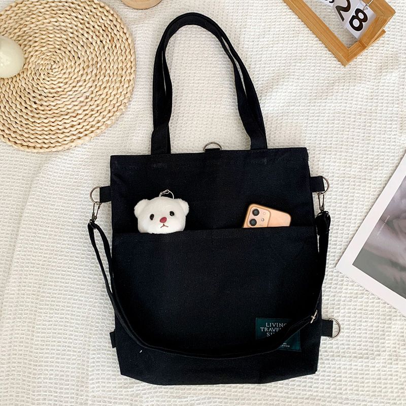 Multi Purpose Men's Women's Shoulder Canvas Bag Fashionable Simple Practica Canvas Shopping Bag Attending Classes Stand-Type Single Shoulder Bag