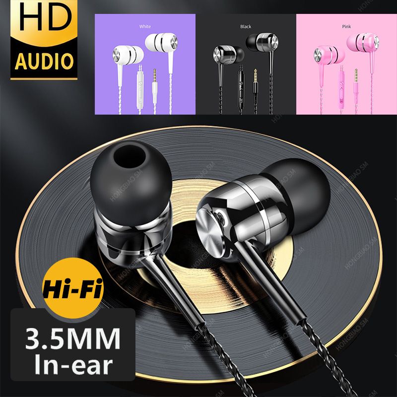 3.5mm Round Hole S12 Heavy Bass In-Ear Wired Earphones Crystal Line With Microphone Electroplating Ring Universal Earphones For Mobile Phones Laptop PC