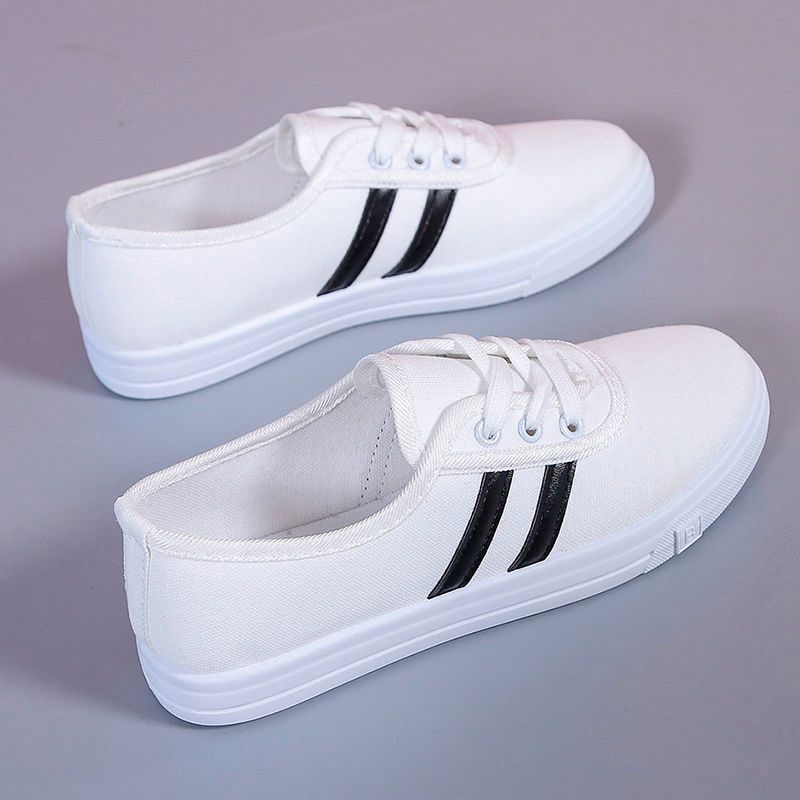 Fashion New Woman canvas shoes flat shoes rubber shoes rubber shoes sports shoesclassic women's shoes student and girl sneakers fashion gifts