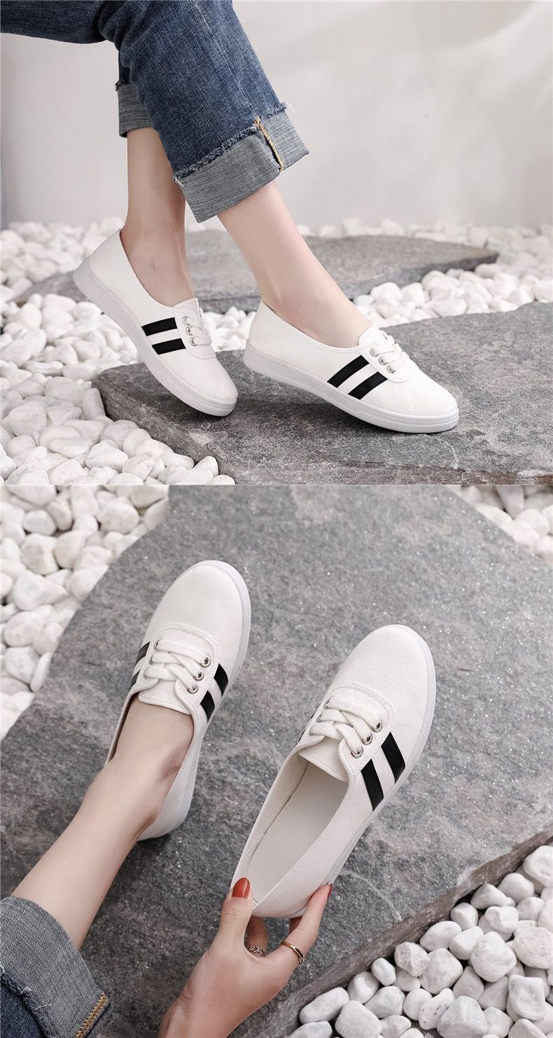 Fashion New Woman canvas shoes flat shoes rubber shoes rubber shoes sports shoesclassic women's shoes student and girl sneakers fashion gifts