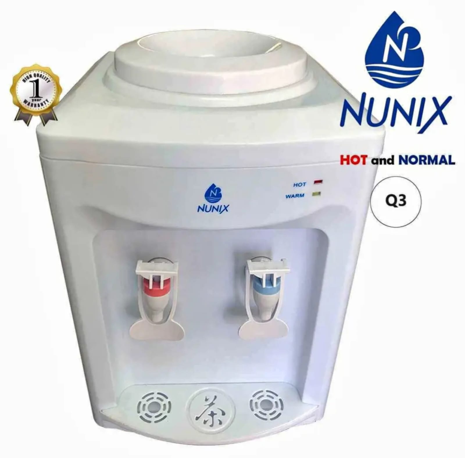 Nunix 2 Taps Hot and Normal Table Top Water Dispenser Q3