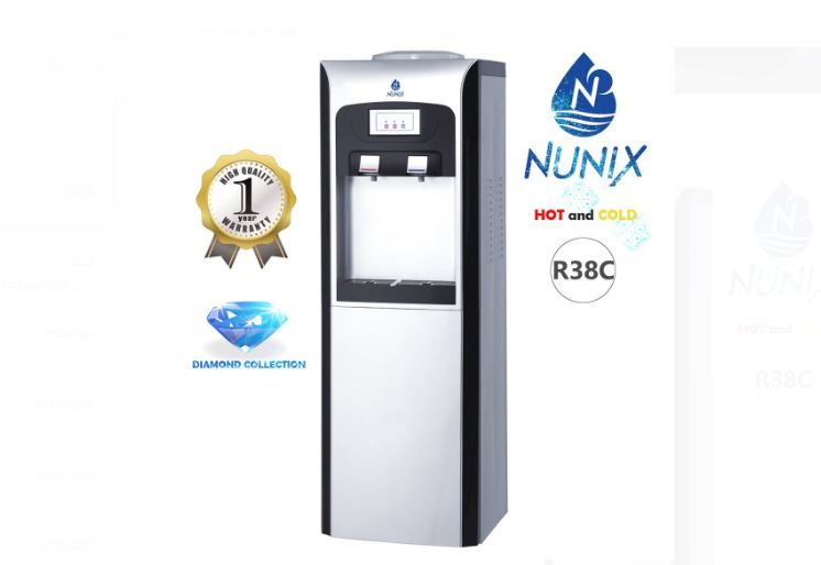 Nunix 2 Taps Hot and Cold Stand Alone Water Dispenser Free Stand Dispenser