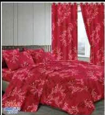 7 pcs of 6*6 Curtain duvets set  comes as 1pc of Woolen Duvet, 1 Pair Ring Curtain, 2pcs of Bedsheets and 2pcs of Pillow Cases Bedding Set