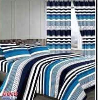 7 pcs of 6*6 Curtain duvets set  comes as 1pc of Woolen Duvet, 1 Pair Ring Curtain, 2pcs of Bedsheets and 2pcs of Pillow Cases Bedding Set