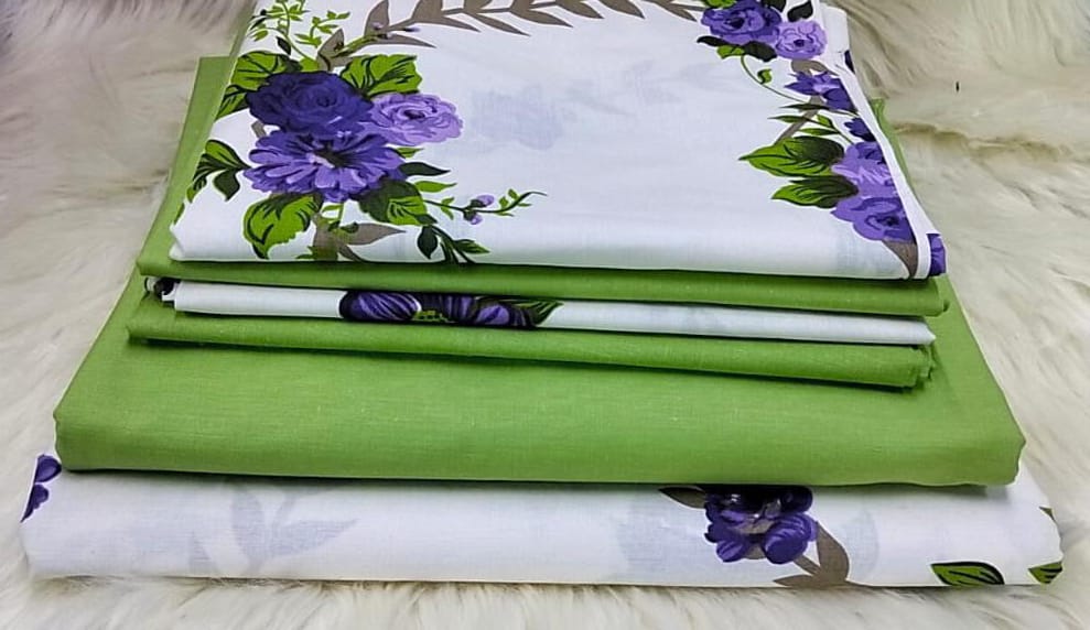 6pcs of 6*7 Mix and match Cotton bedsheets Set comes as 2pcs Bedsheets and 4pcs Pillow Cases Bedding Set