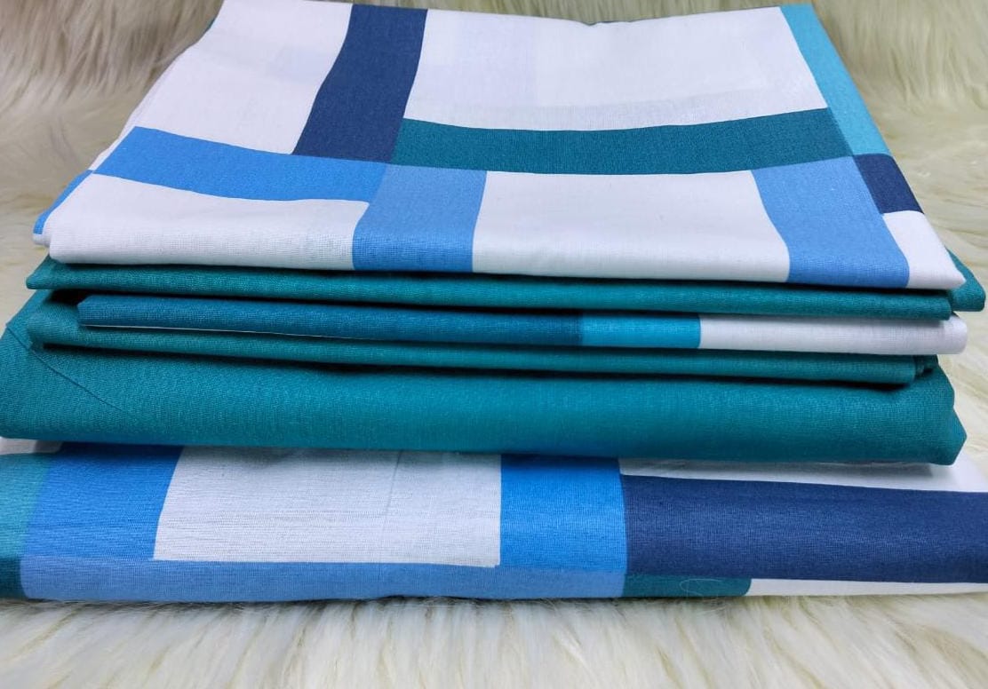 6pcs of 6*7 Mix and match Cotton bedsheets Set comes as 2pcs Bedsheets and 4pcs Pillow Cases Bedding Set