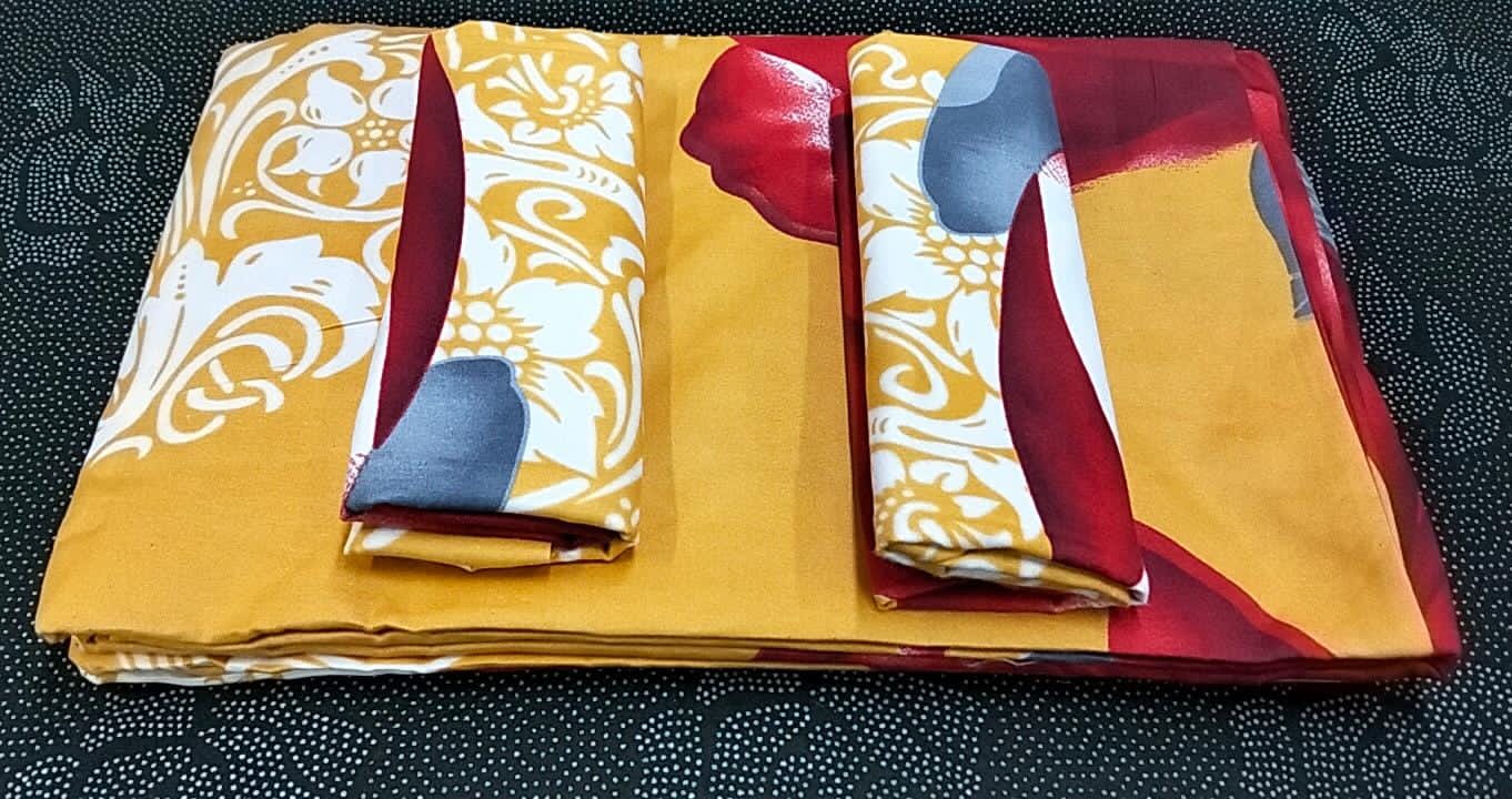 4pcs of 5*6 Bedsheet Set comes as 2pcs Bedsheets and 2pcs Pillow Cases Bedding Set.
