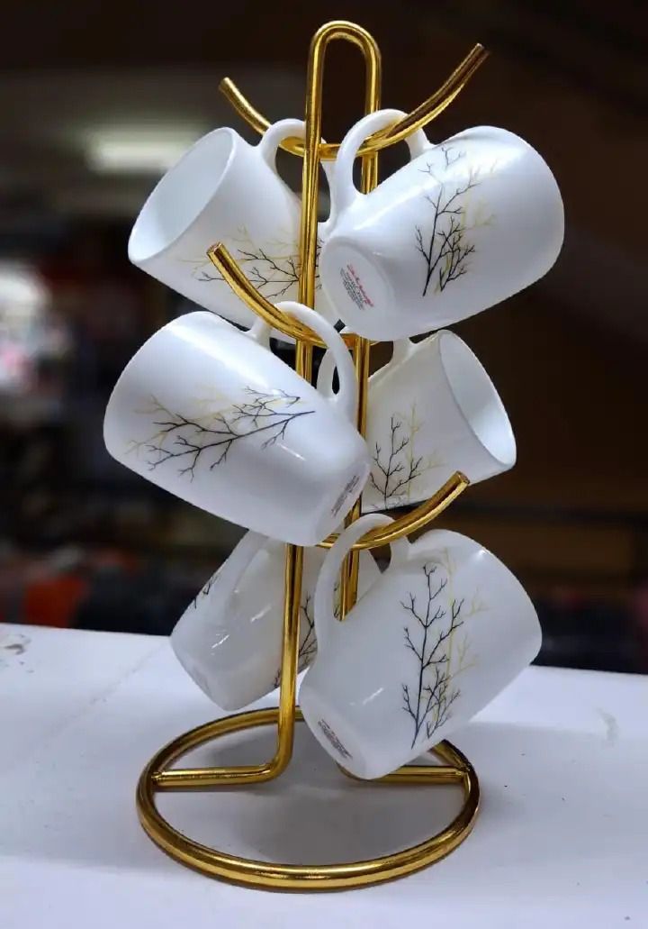 A Set of 6pcs Diva 33 cl (330ml) Tea, Coffee, Water or Juice Glass Mugs Attractive Fashionable Light & Portable Chips immune Dishwasher risk-free Cups