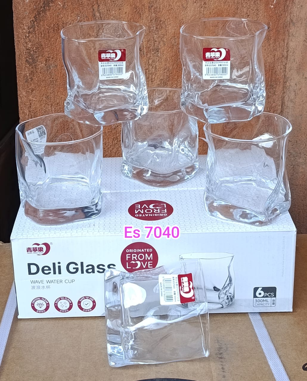 Deli Glass 6pcs or 12pcs a set of Drinking Glasses Kitchen Juice, Water Glass Cups  Glass