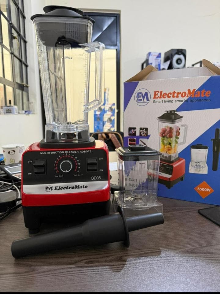 EA Commercial Heavy Duty Blender 2in1 5500watts Double Jug with Grinding Machine or Grinder Electromate