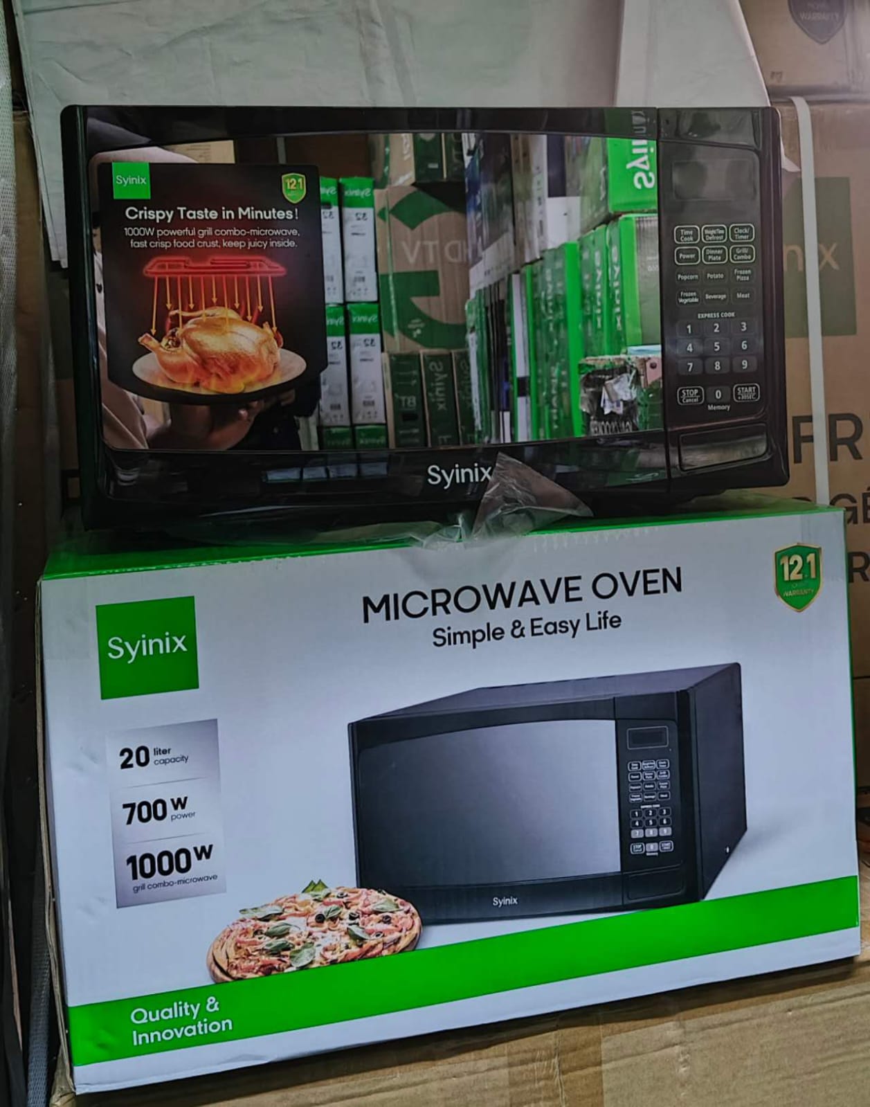 Syinix 20ltrs Digital  Microwave 700W Microwave Oven with Grill